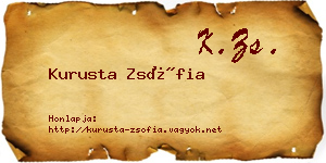 Kurusta Zsófia névjegykártya